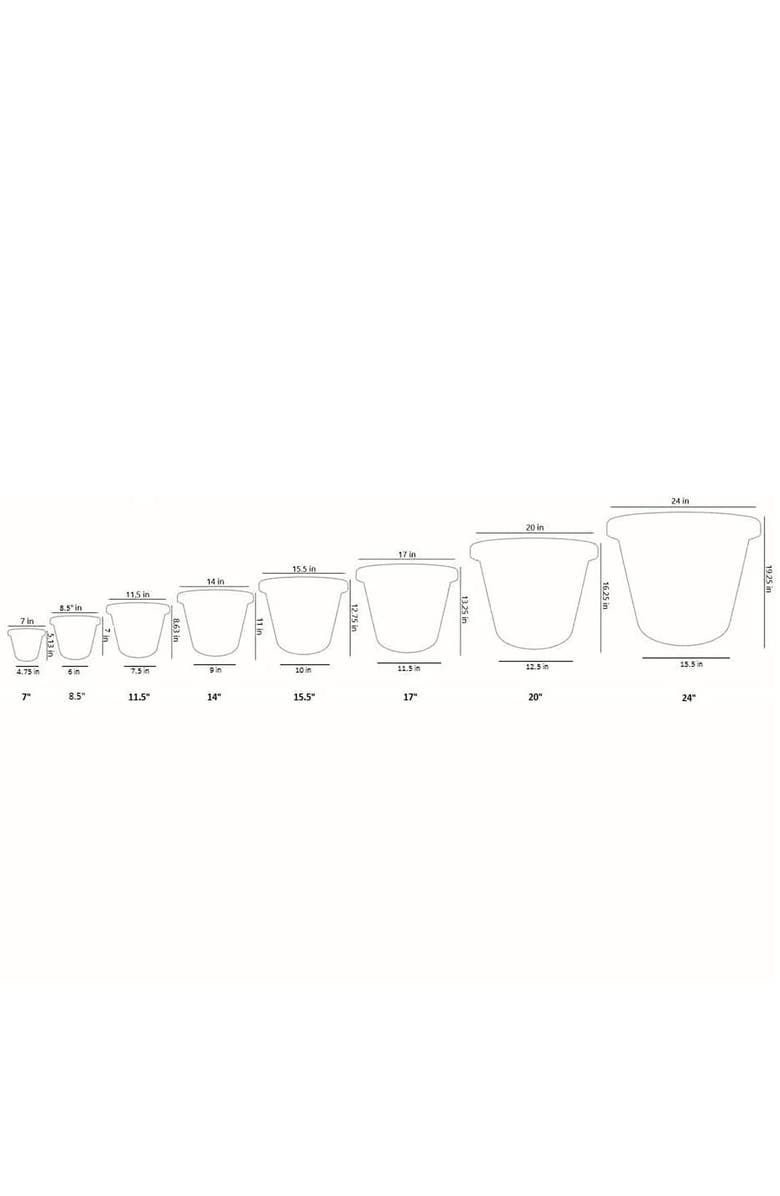 Bloem Terra Pot Planter, 13 Inch x 10.75 Inch, Chocolate Brown, Alternate, color, Brown