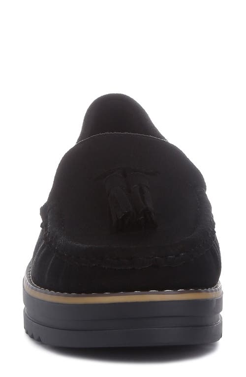 London Rag Daiki Platform Tassel Loafer In Black