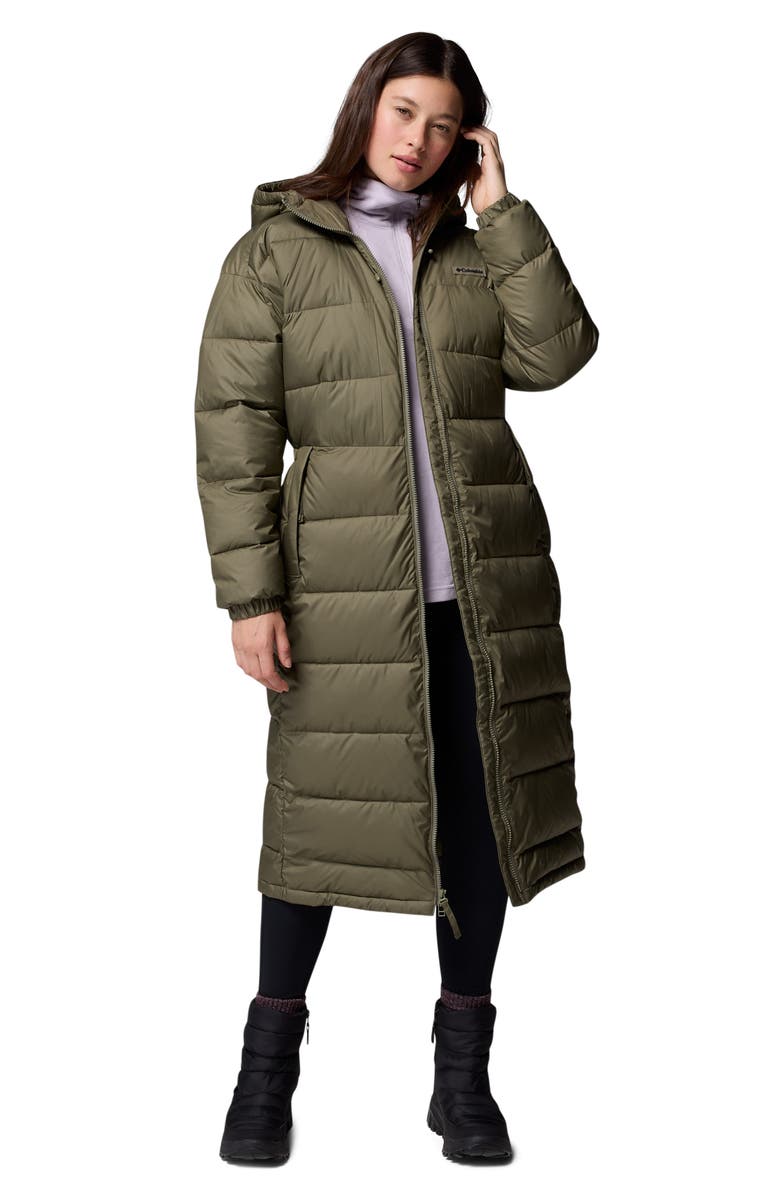 Columbia Pike Lake III Water Repellent Insulated Recycled Polyester Puffer Coat, Alternate, color, Stone Green