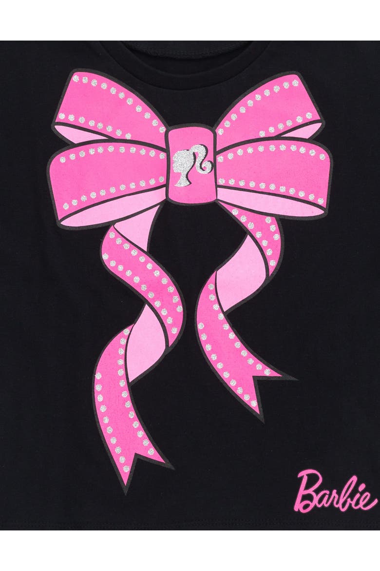 2-Piece T-Shirt and Leggings Set, Alternate, color, Black Pink Bows
