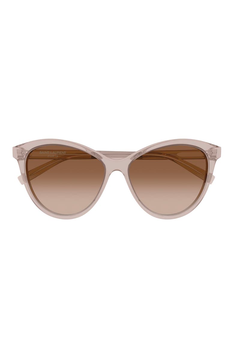 57mm Cat Eye Sunglasses, Main, color, BEIGE