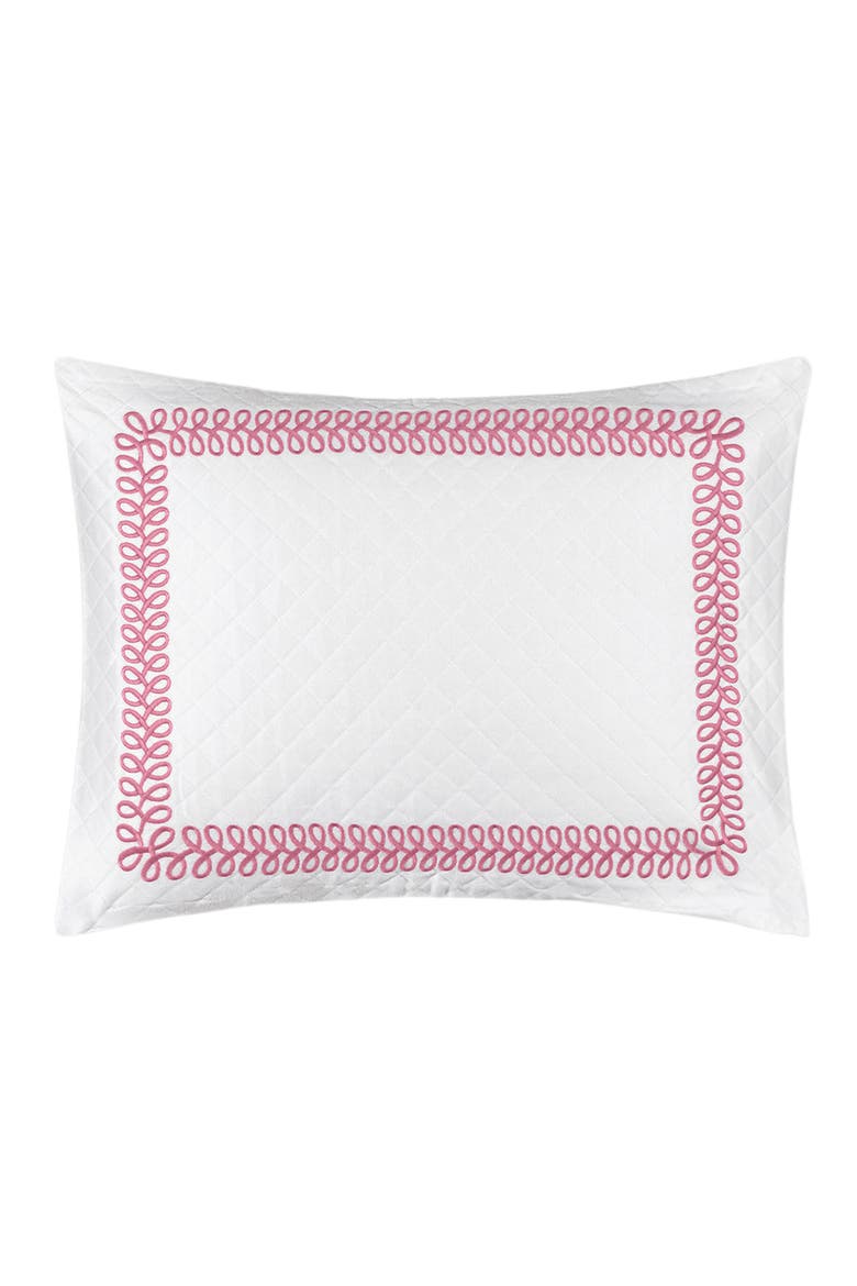 Astor Braid Matelassé Sham, Main, color, PEONY