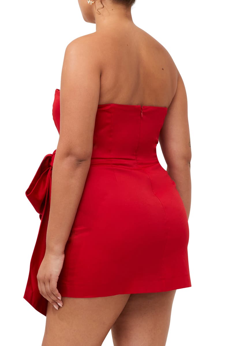 French Connection Florida Bow Strapless Minidress, Alternate, color, 