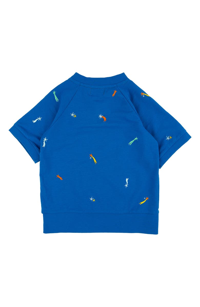 Miki Miette Kids' Iggy Stargazer Embroidered Short Sleeve Sweatshirt, Alternate, color, Stargazer