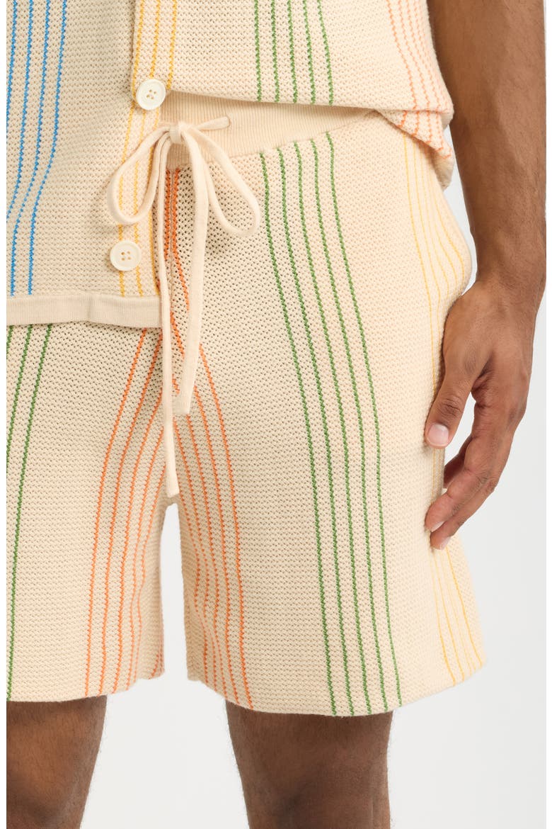 Sliced Knit Shorts, Alternate, color, BEIGE