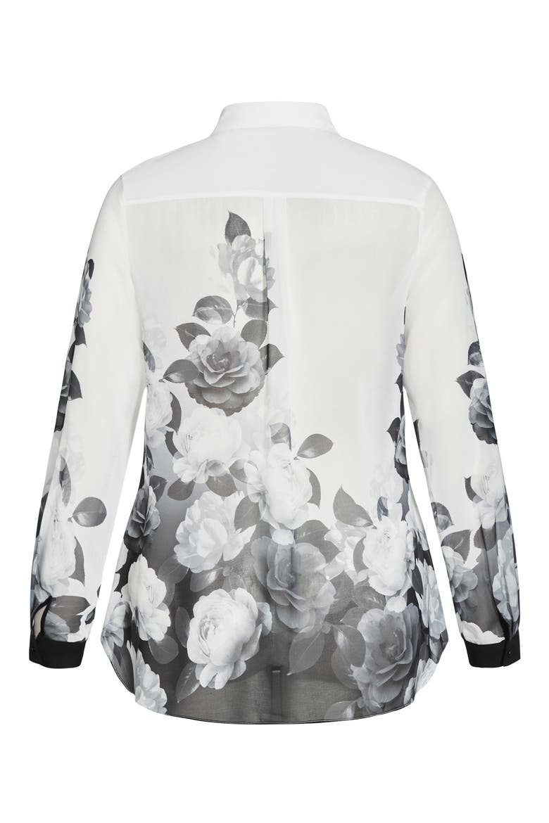Victoria Relaxed Fit Floral Button-Up Shirt, Alternate, color, BLACK CAMELIA FL