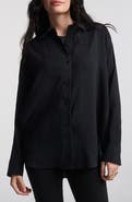 Mavi Jeans Oversize Satin Button-Up Shirt
