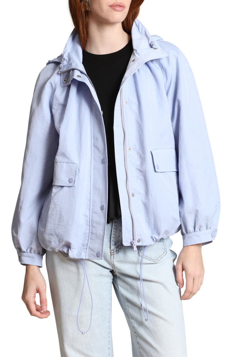Avec Les Filles Balloon Bomber Jacket, Main, color, Periwinkle