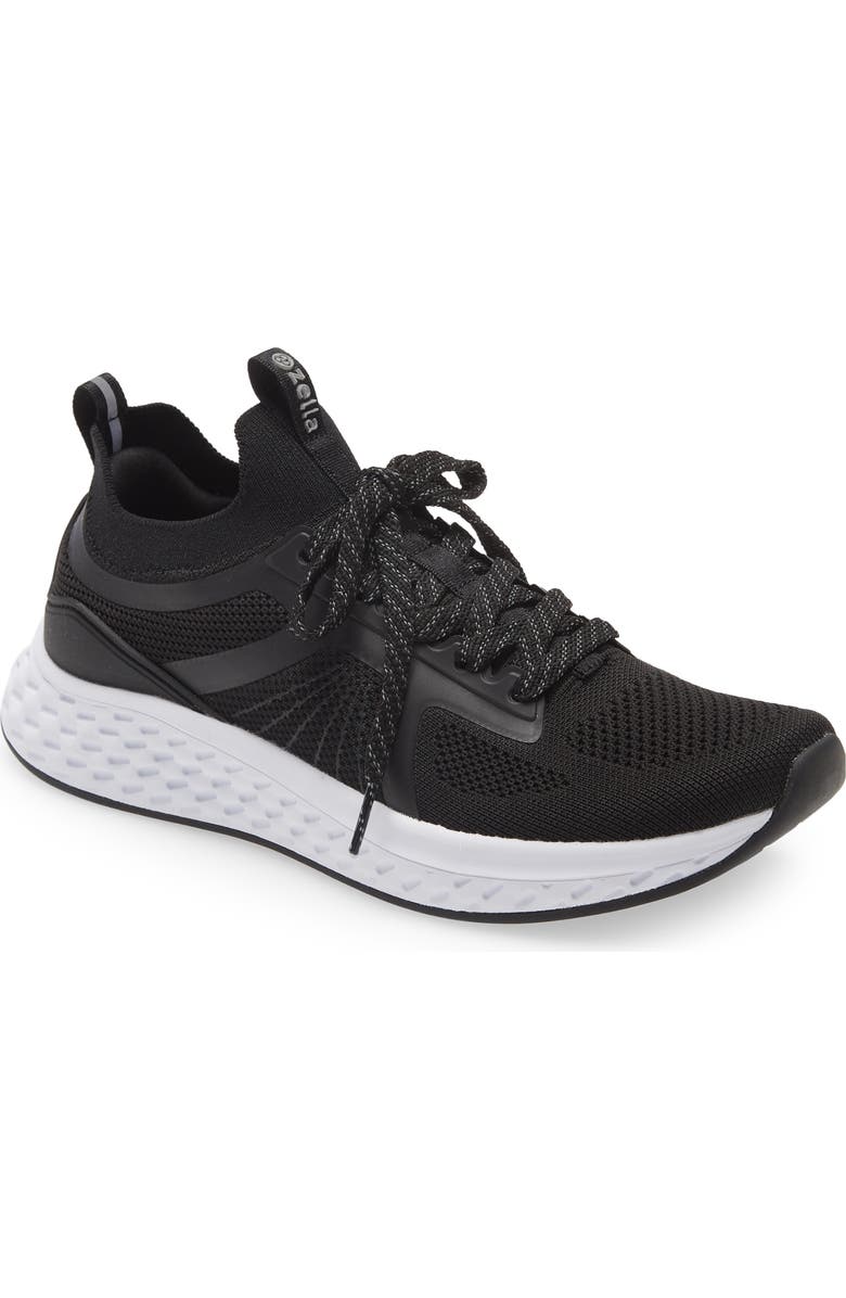 Zella Lifestyle Lace-Up Knit Sneaker, Main, color,