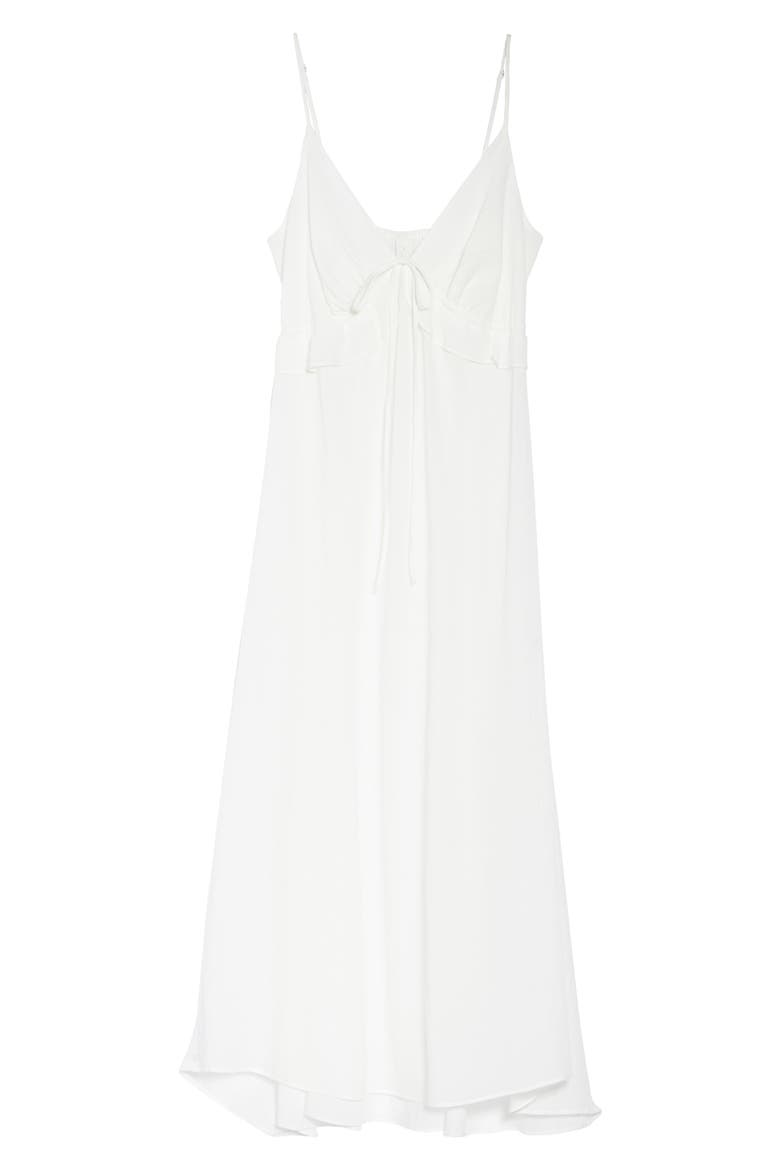 Ruffle Empire Waist Nightgown, Alternate, color, WHITE