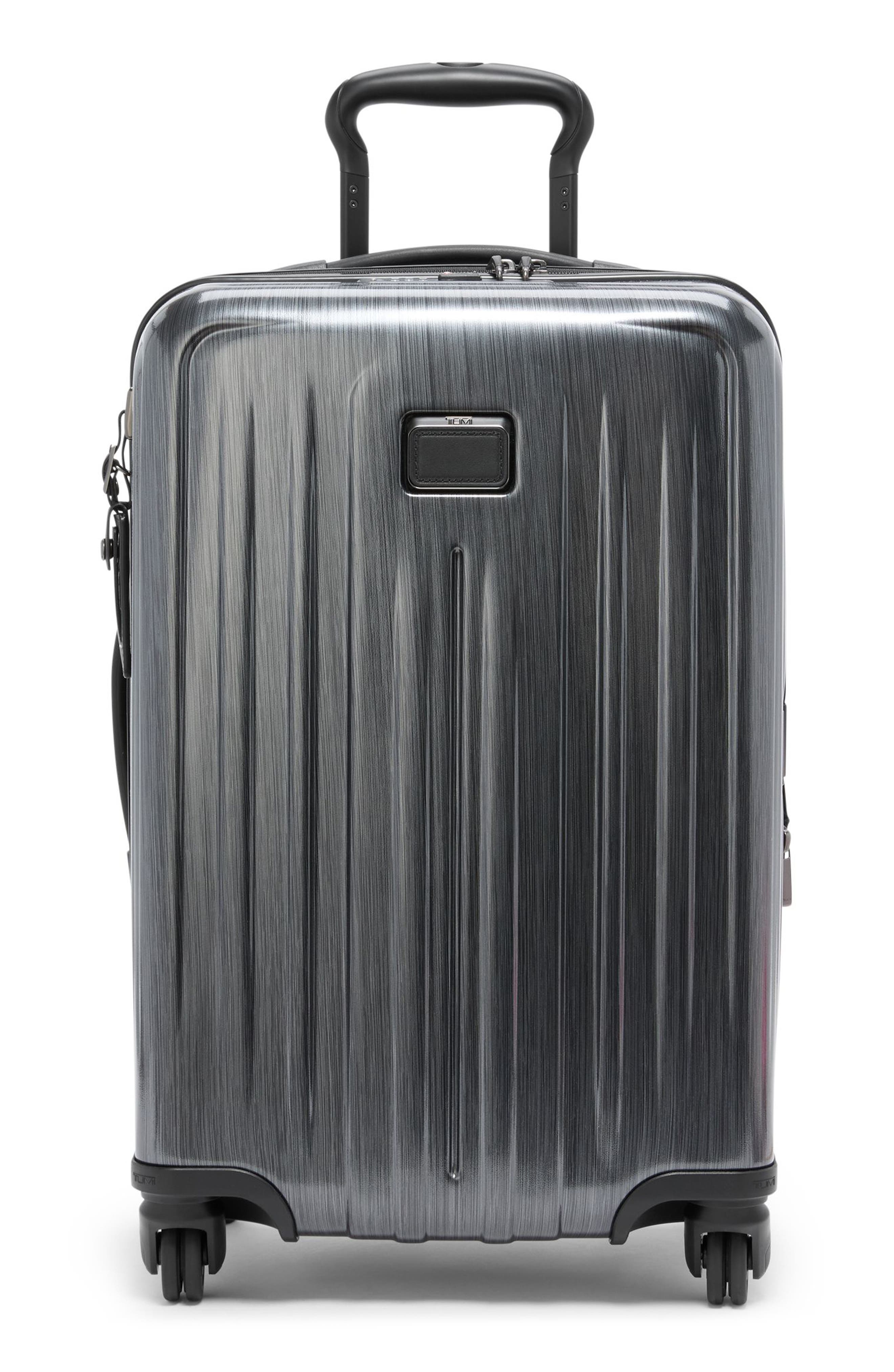 TUMI V4 Collection International Expandable Spinner Carry-On, Main, color, Brushed Gunmetal