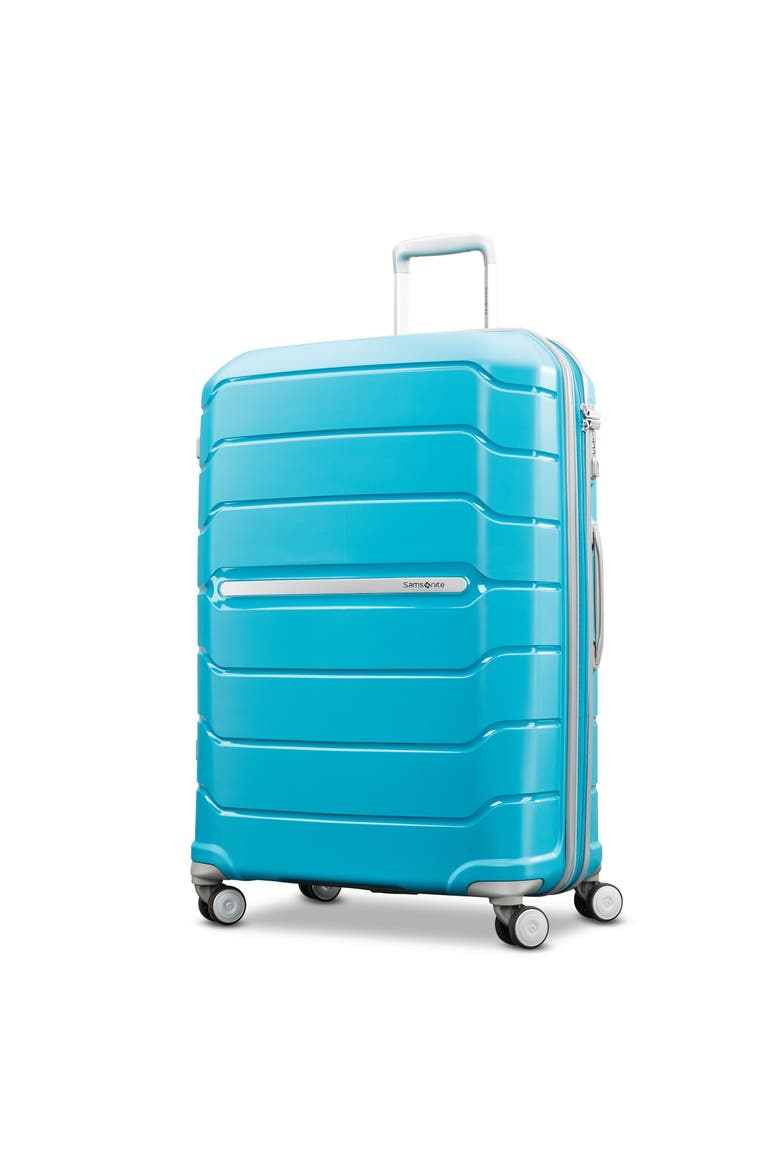 Freeform Hardside Expandable 28" Large Checked Spinner Luggage, Main, color, Ocean Blue