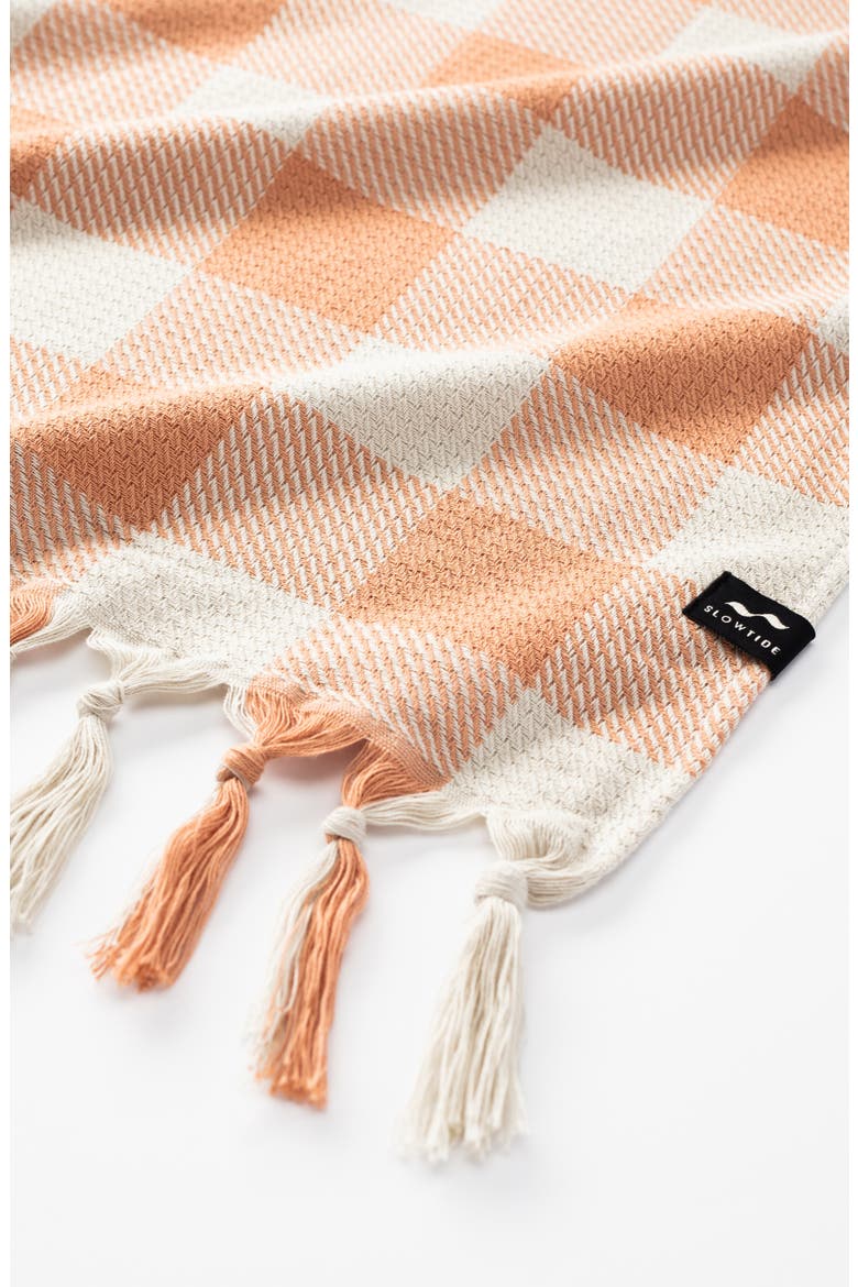 Ravello Gingham Turkish Cotton Towel, Alternate, color, TAN