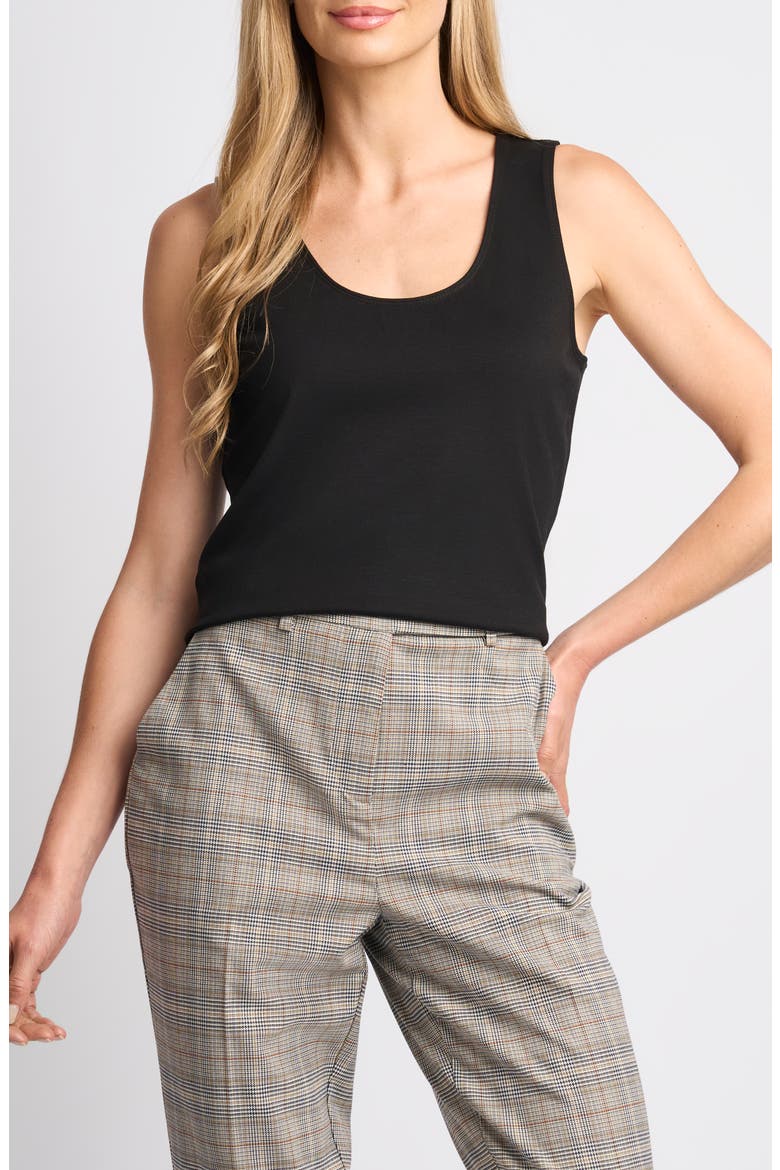 Scoop Neck Knit Tank, Main, color, RICH BLACK 060