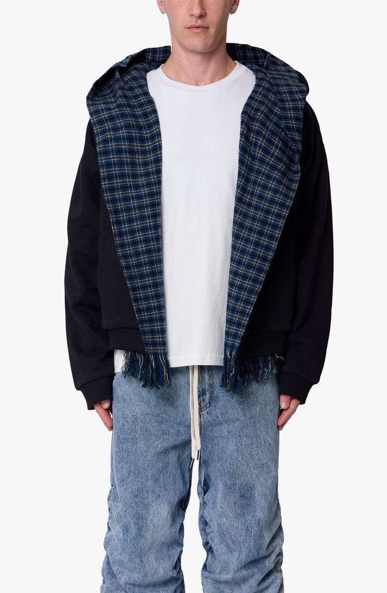 mnml Scarf Full Zip Hoodie, Main, color, Black