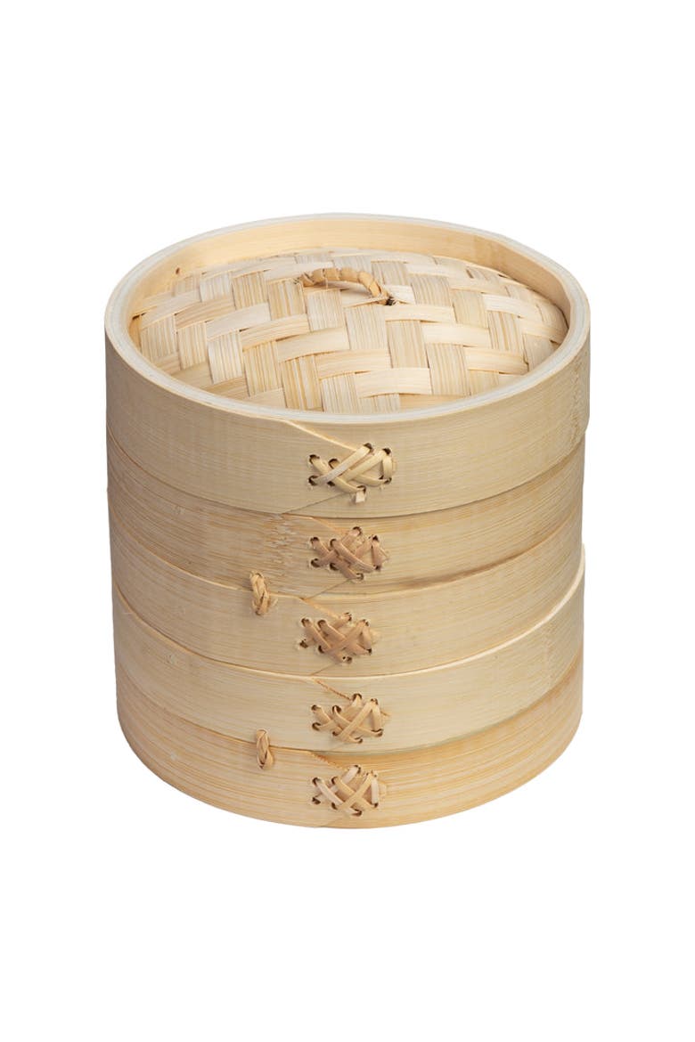 2-Tier Steamer Baskets, Main, color, Bamboo
