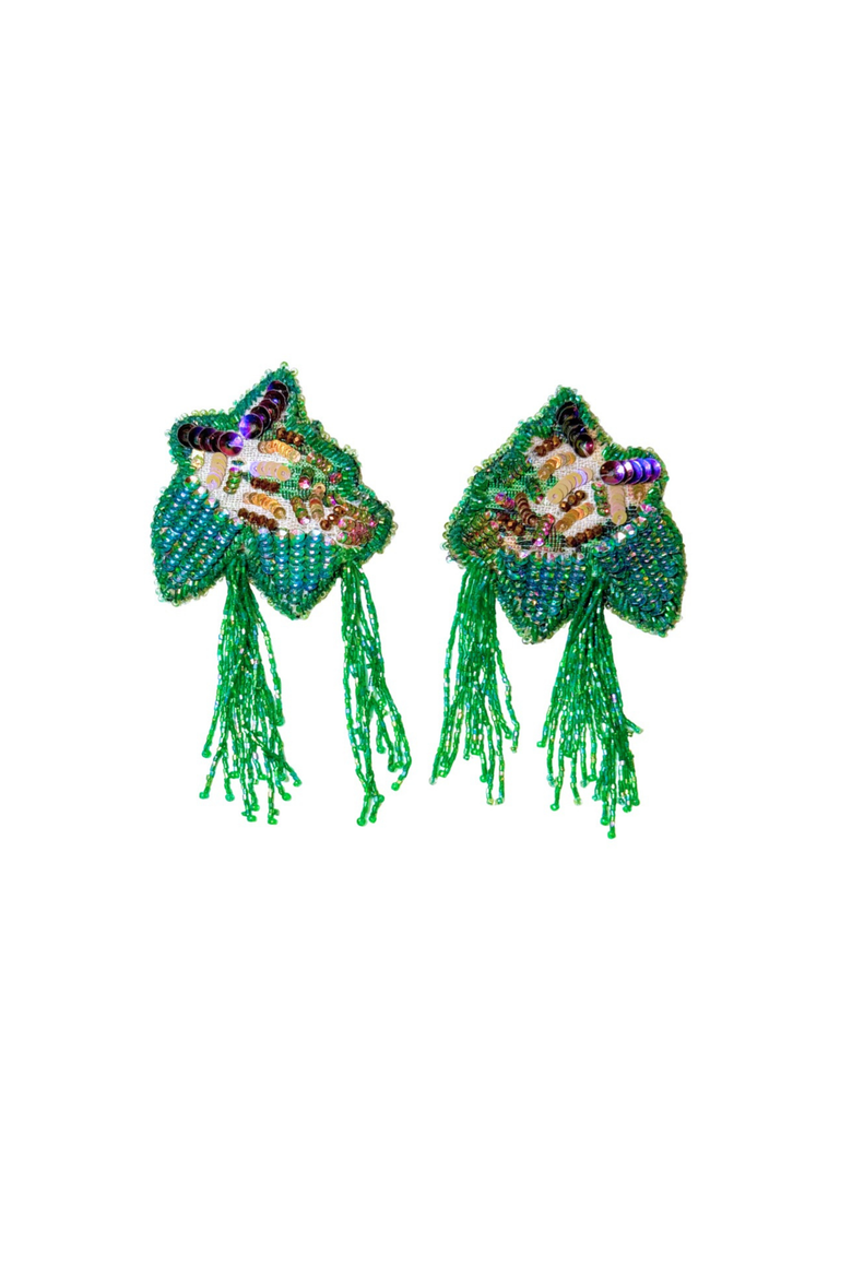 Enchanted Earrings, Main, color, Green