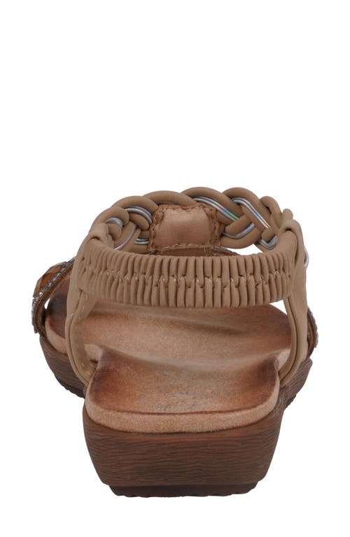 Gc Shoes Victoria Embellished Ankle Sandal In Tan