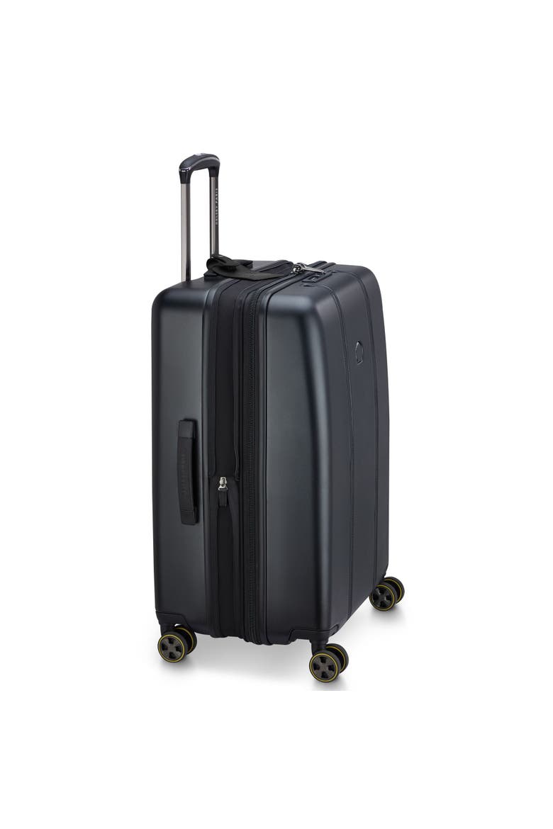 Cadence Hardside Expandable 24" Medium Checked Spinner Luggage, Alternate, color, Deep Black