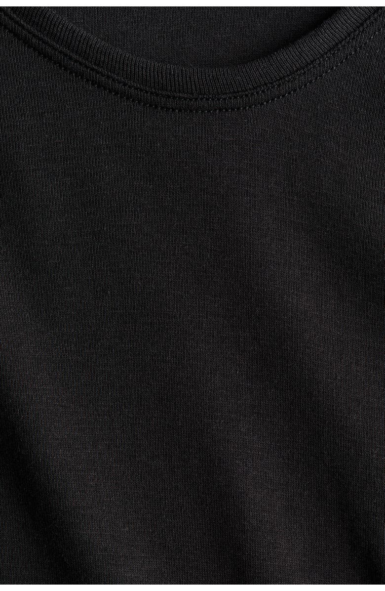 H&M Scoop-neck Pima Cotton Top, Alternate, color, Black