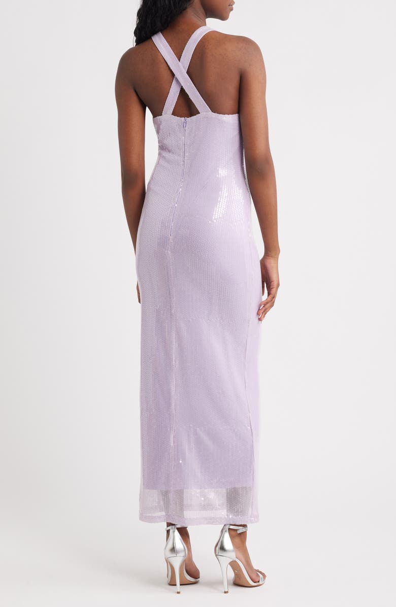 Rare London Sequin Sleeveless Gown, Alternate, color, Lilac