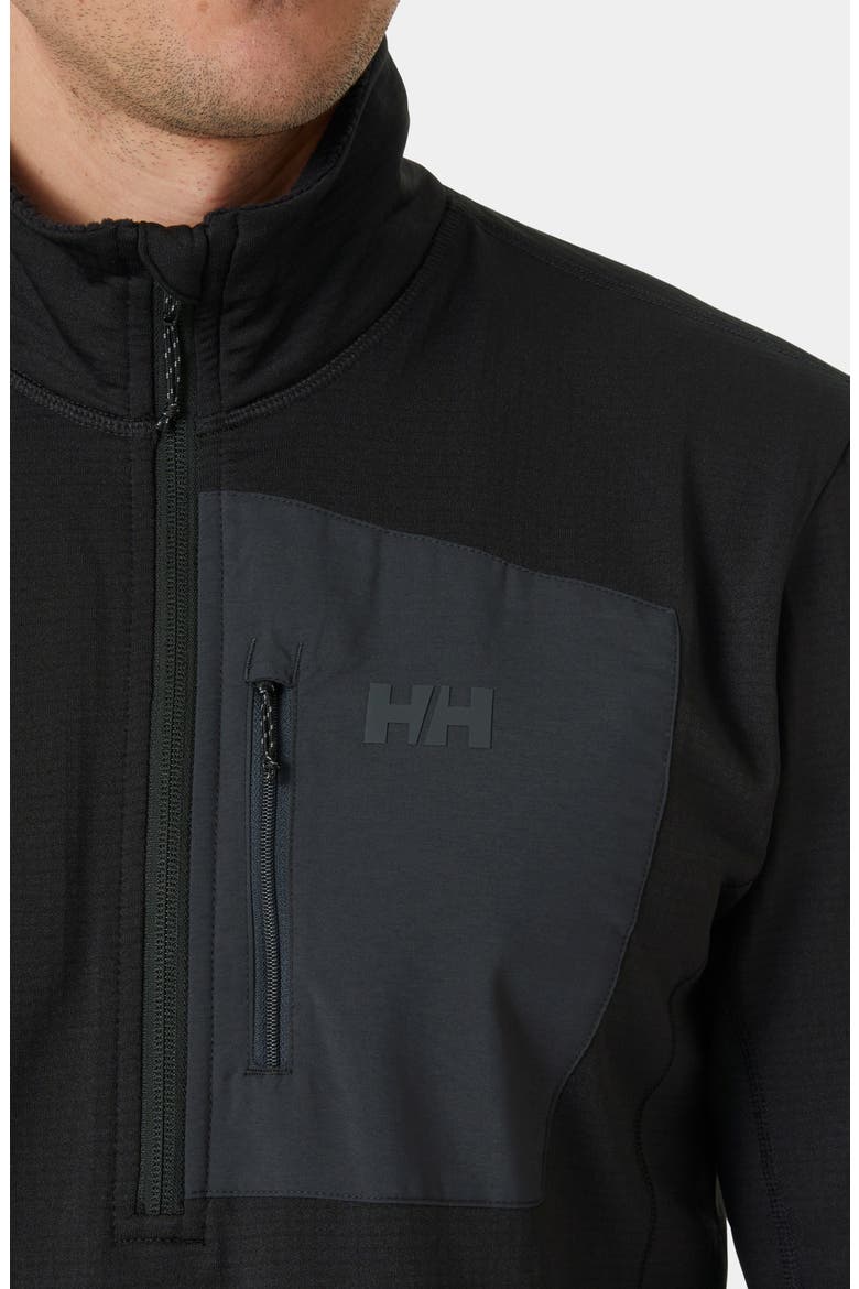 Versatile Half Zip Midlayer Fleece Pullover, Alternate, color, BLACK
