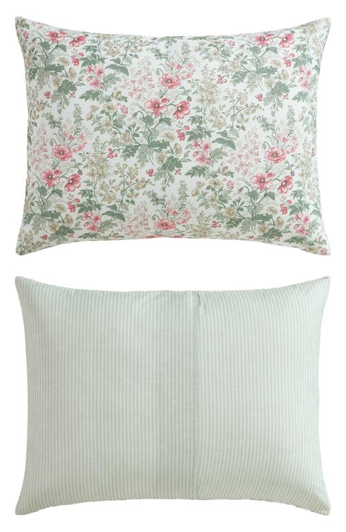 Laura Ashley Arden Floral Comforter Set In Pink