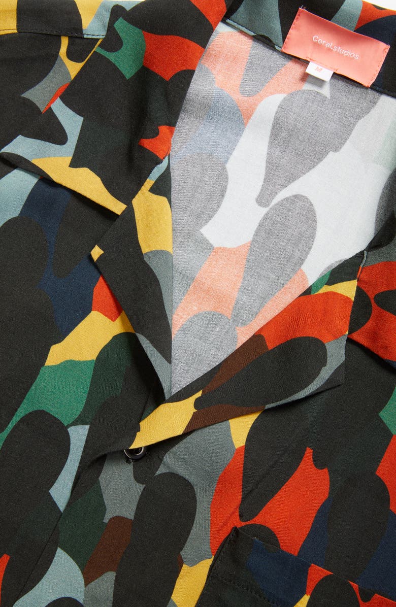 Coral Studios Heritage Print Bowling Shirt, Alternate, color,