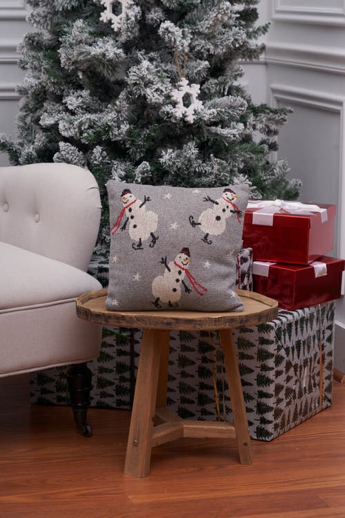 C & F Home C&f Home Snowman Christmas Throw Pillow, 12" X 12" In Gray