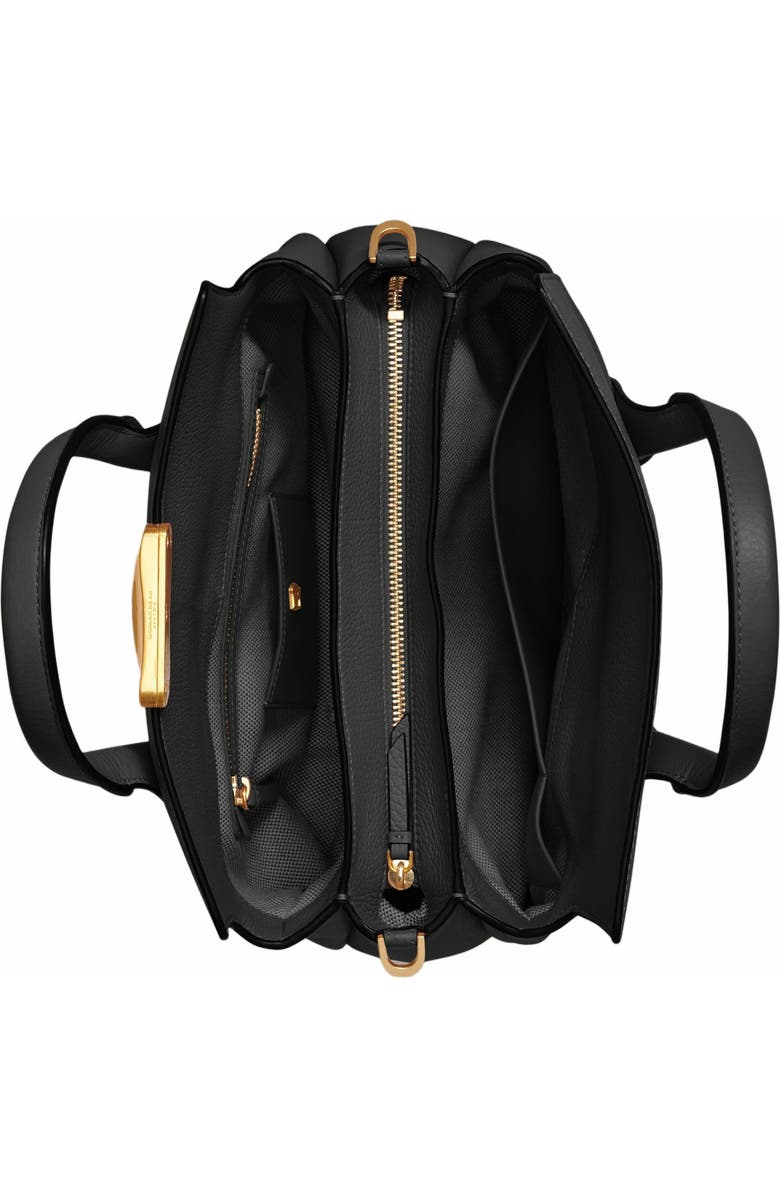 DONNA KARAN Amagansett Satchel, Alternate, color, Black/Gold