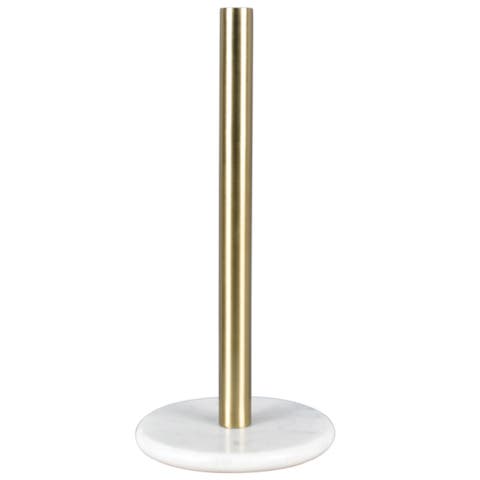 Avery Modern Classic Metal with Non Slip Weighted Marble Base Paper Towel Holder