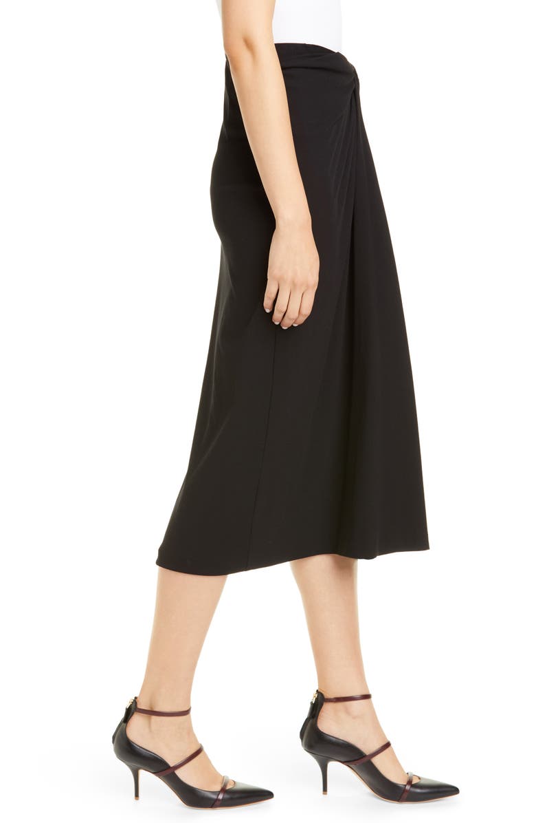 Rosetta Getty Twist Front Jersey Midi Skirt, Alternate, color, 
