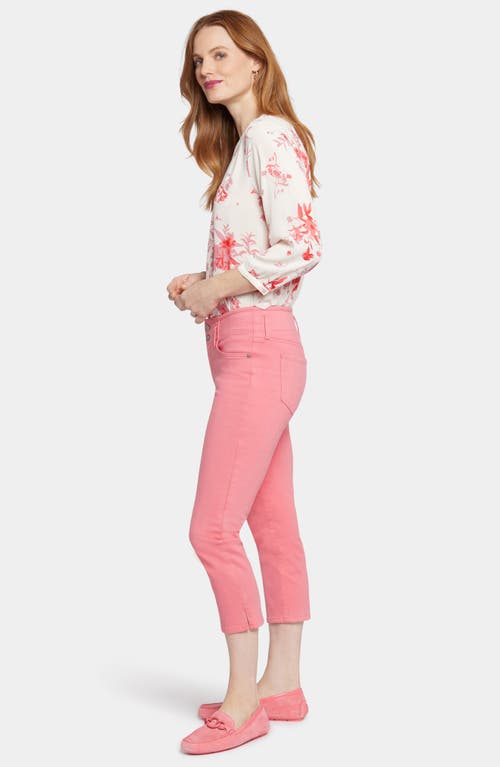 Nydj Chloe Hollywood Side Slit Capri Jeans In Pink