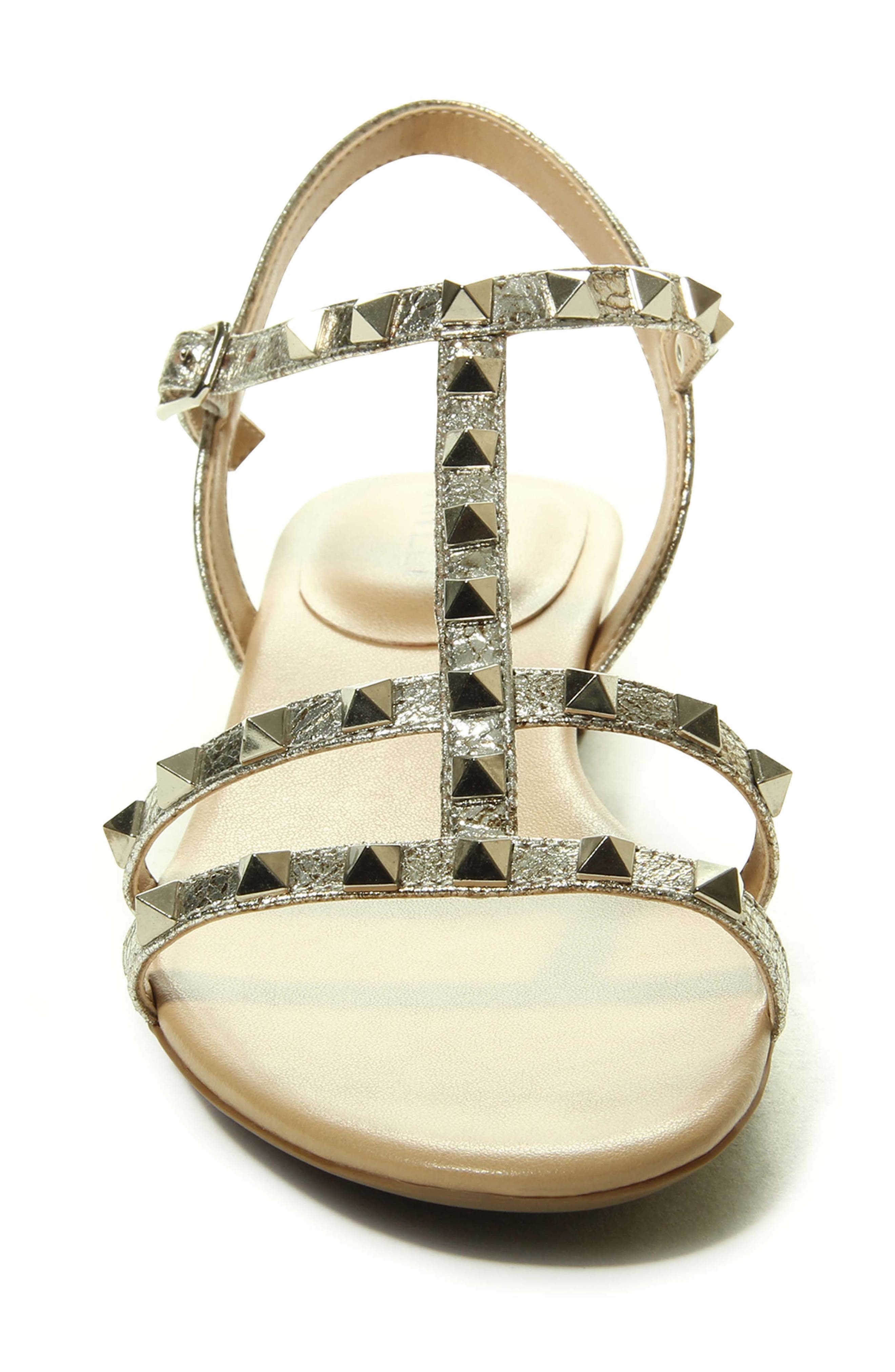 Brunel Sandal, Alternate, color, PALE PLATINO