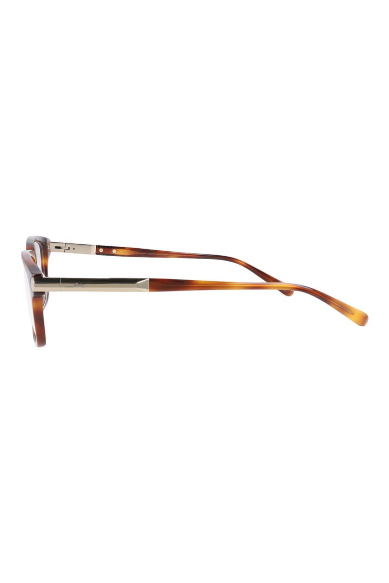 Novelty 55mm Rectangle Optical Glasses, Alternate, color, HAVANA HAVANA TRANSPARENT
