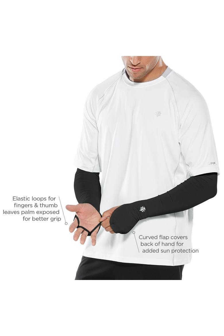 Men's Backspin Performance Arm Sleeves, UPF 50+ Sun Protection, Alternate, color, Black