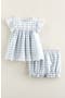 Scalloped Gingham Check Cotton Top & Bloomers