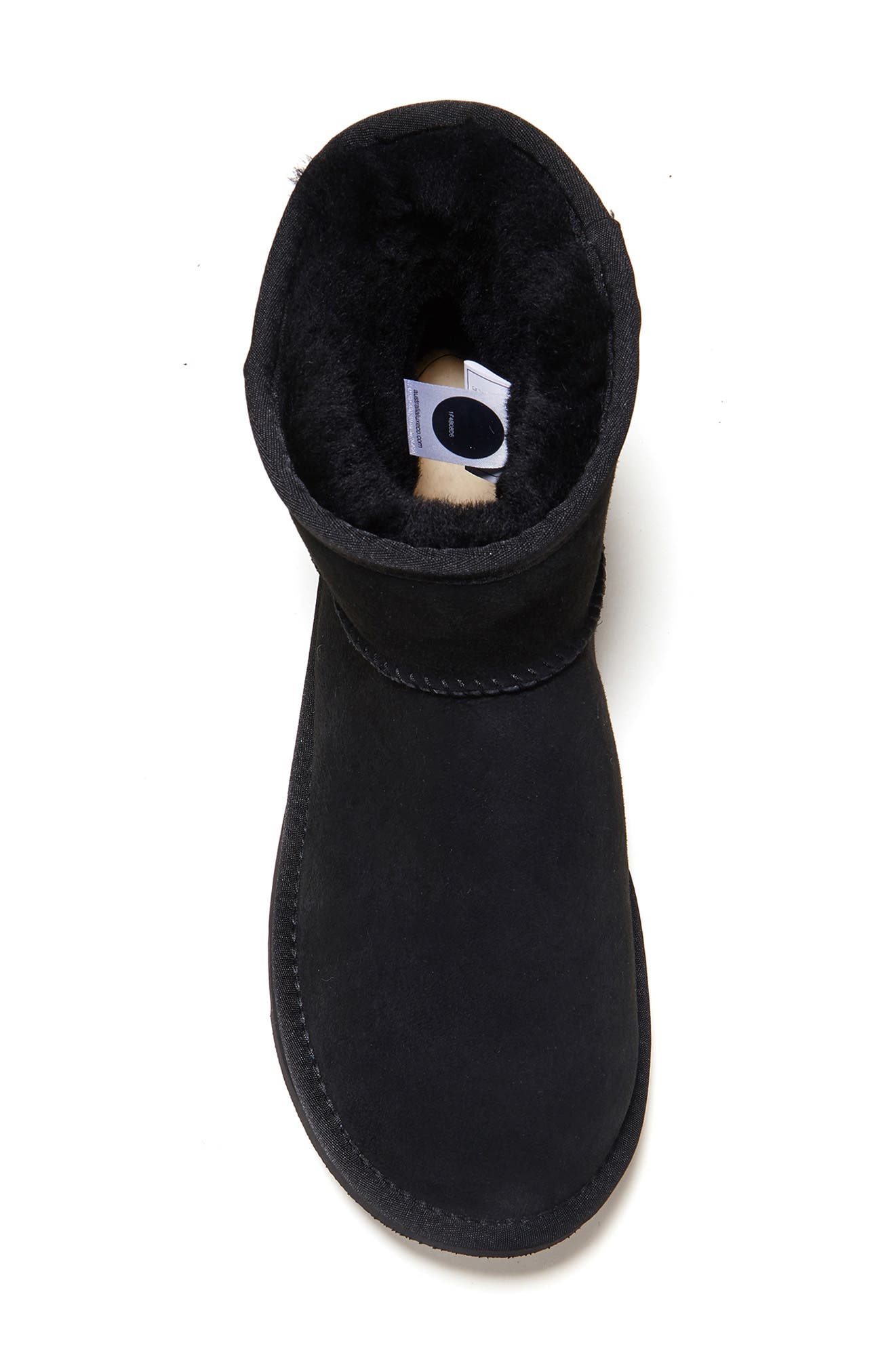 Australia Luxe Collective Cosy Genuine Shearling Extra Short Bootie, Alternate, color, Black