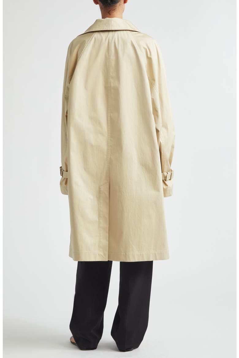 Oversize Organic Cotton Trench Coat, Alternate, color, BEIGE