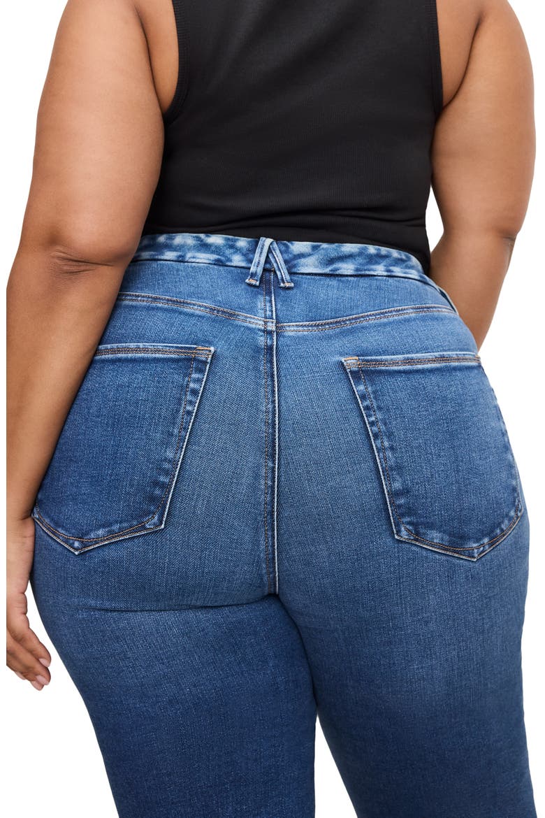 Soft Tech Good Legs Raw Hem Crop Mini Bootcut Jeans, Alternate, color, INDIGO818