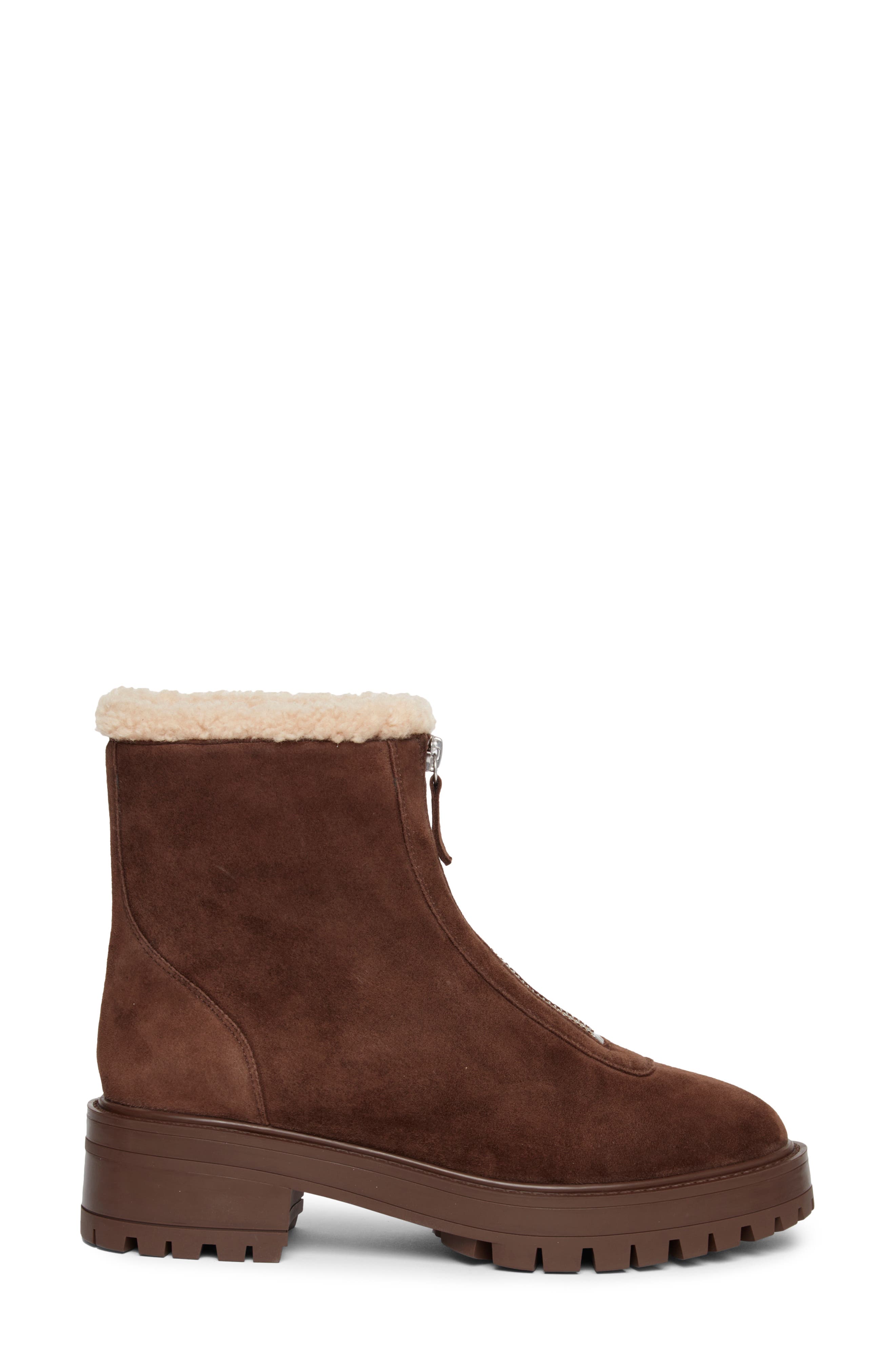 PAIGE Bowie Genuine Shearling Lined Bootie, Alternate, color, 