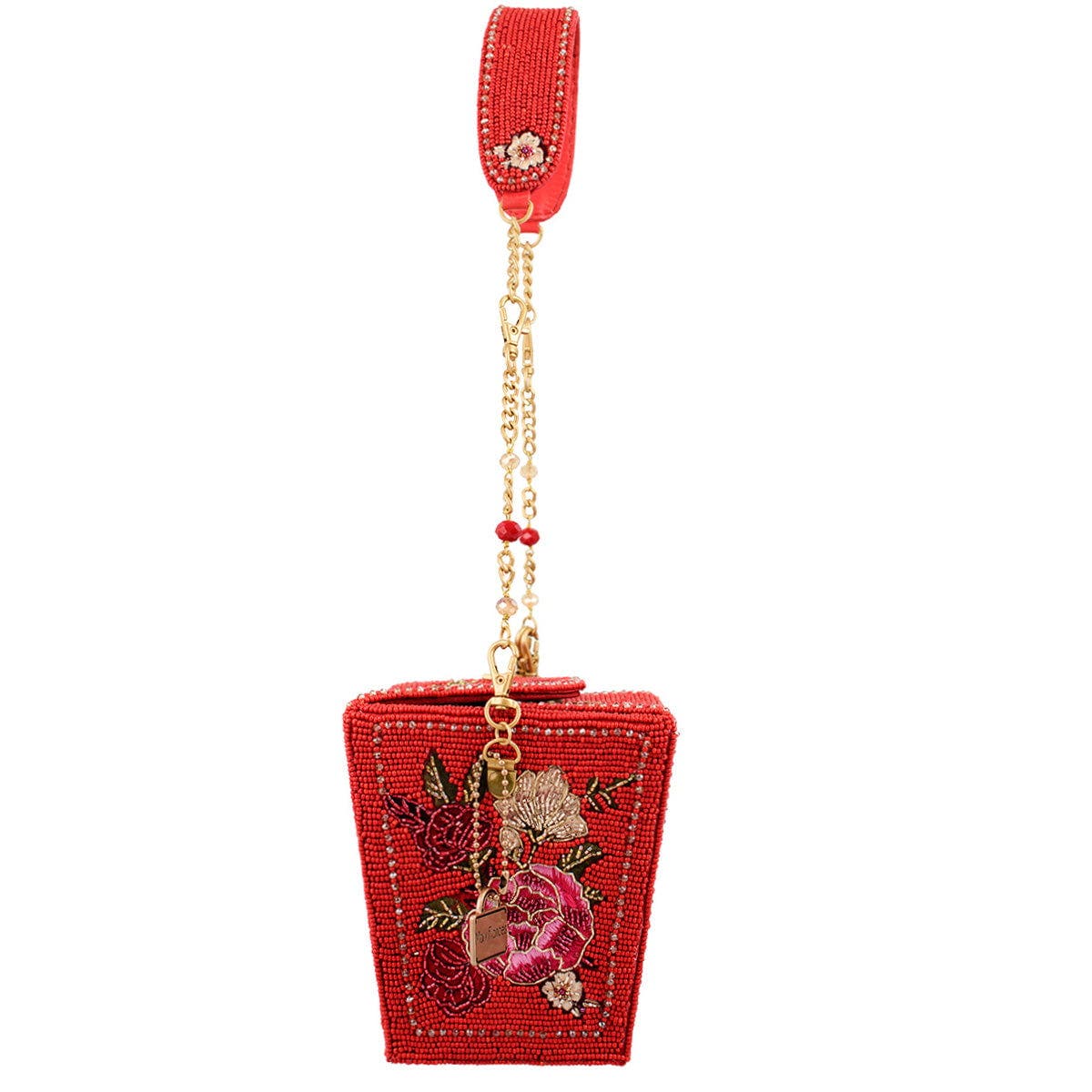 Mary Frances Accessories Scarlet Bloom Crossbody Handbag, Alternate, color, Red