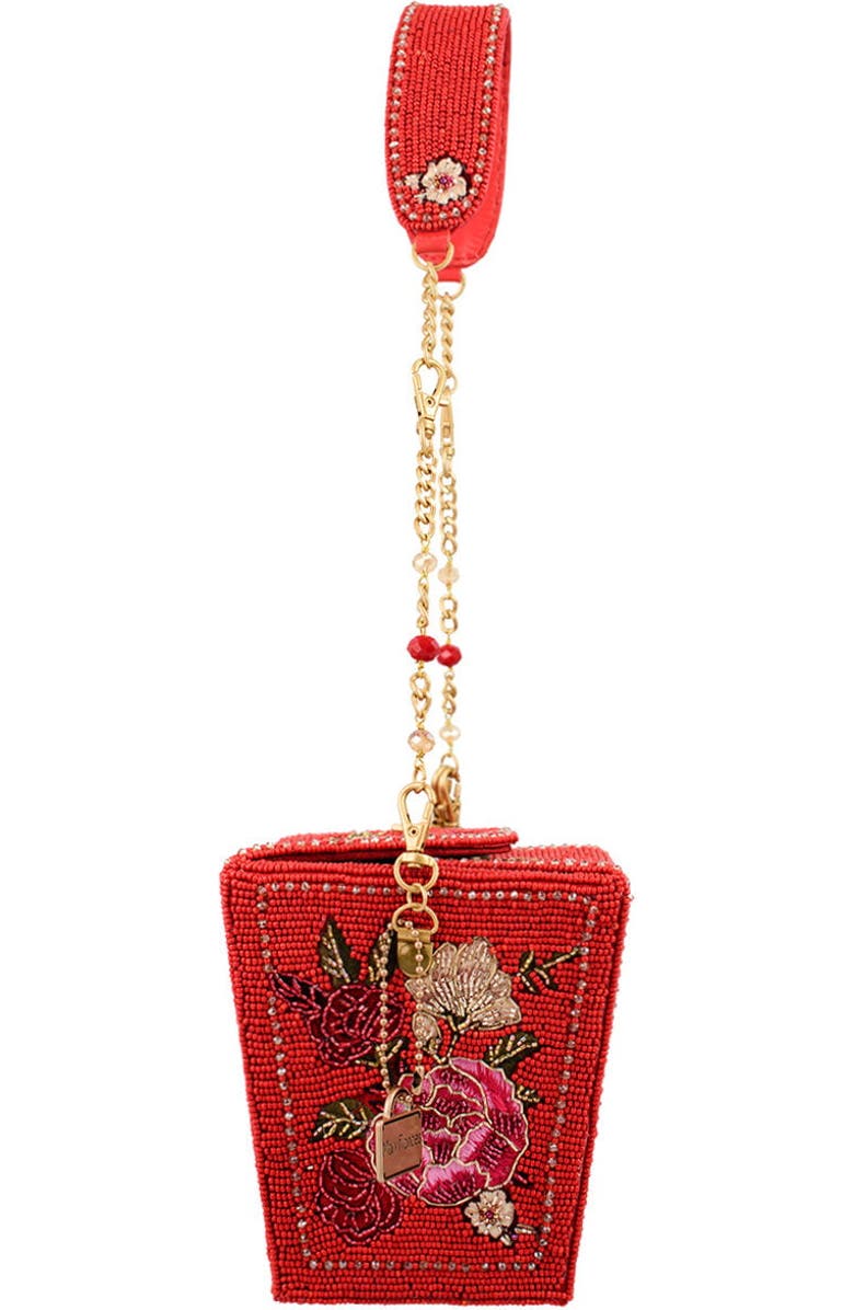 Mary Frances Accessories Scarlet Bloom Crossbody Handbag, Alternate, color, Red