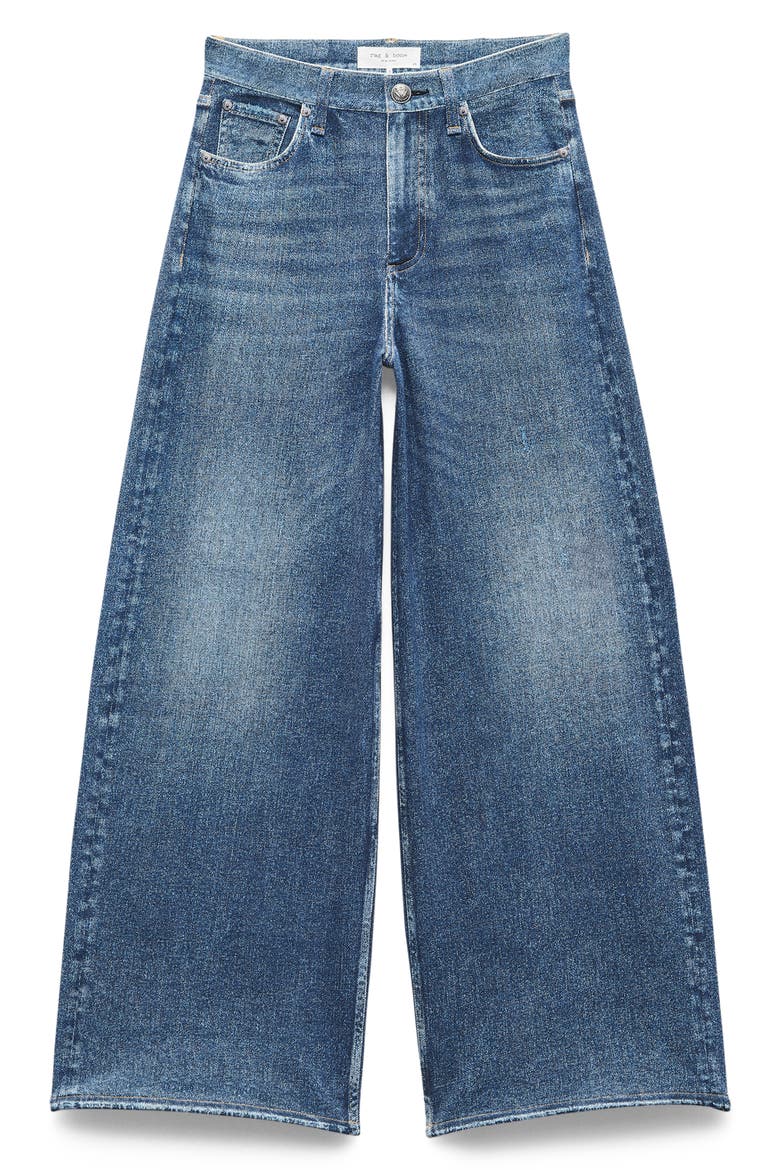 rb Miramar Sofie High Waist Ankle Wide Leg Terry Sweatpant Jeans, Alternate, color, VENIC