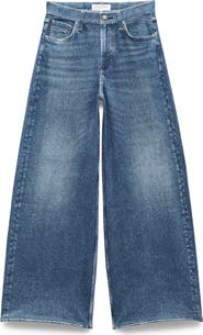 rag & bone Miramar Sofie High Waist Ankle Wide Leg Terry Sweatpant Jeans