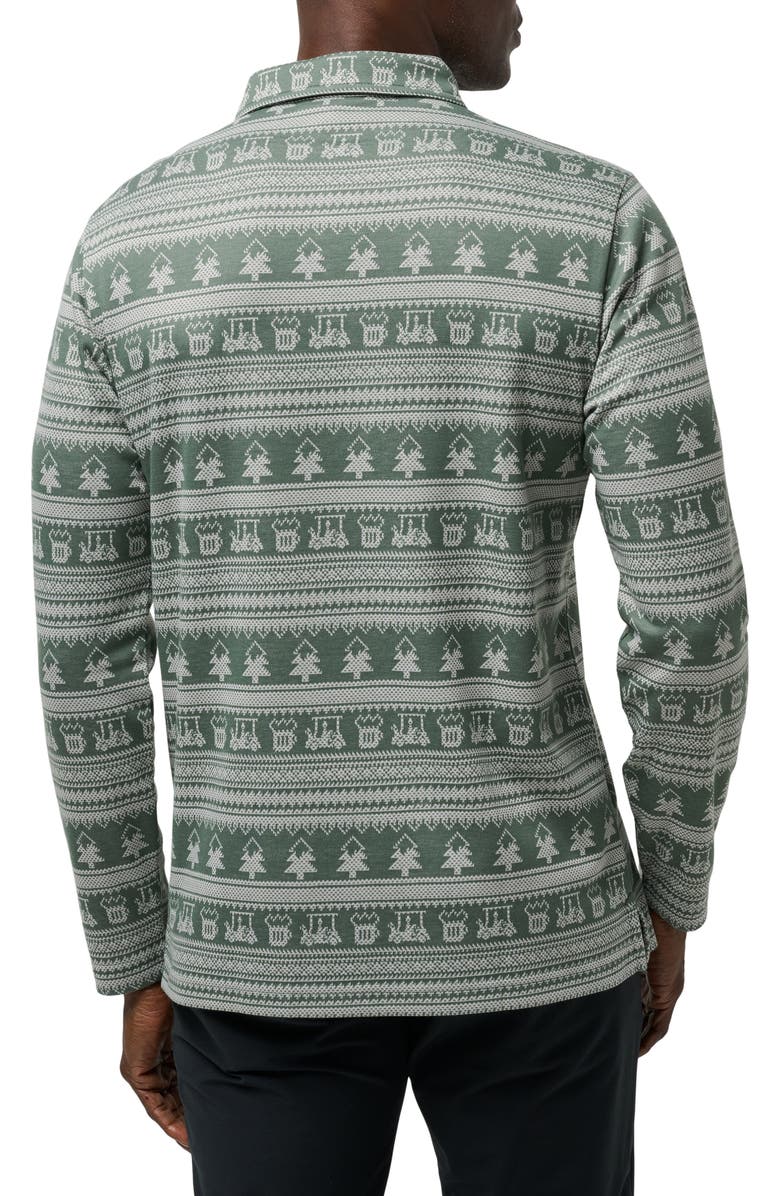 TravisMathew Record Time Long Sleeve Polo, Alternate, color, Laurel