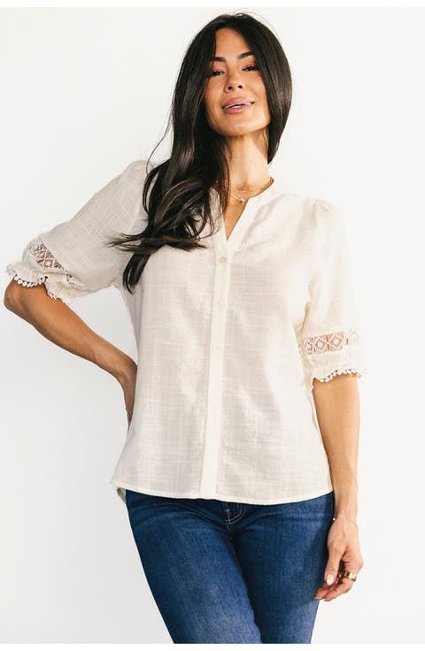 Alba Button Up Top