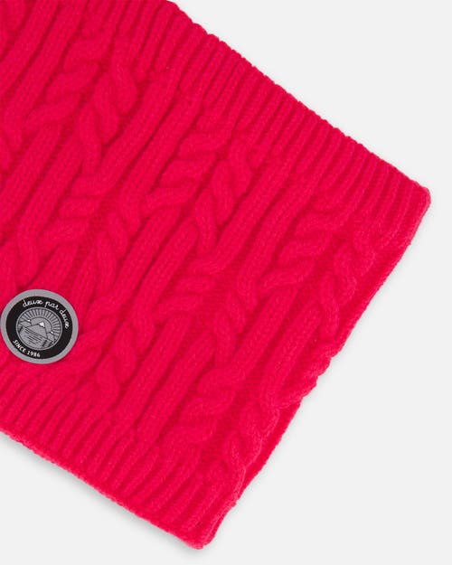 Deux Par Deux Lined Winter Neckwarmer In Red
