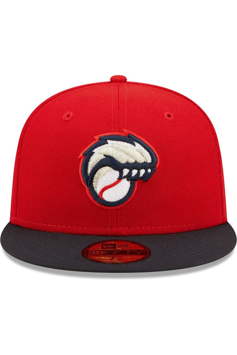 Men's New Era Red New Hampshire Fisher Cats Authentic Collection Team Alternate 59FIFTY Fitted Hat, Alternate, color, Red