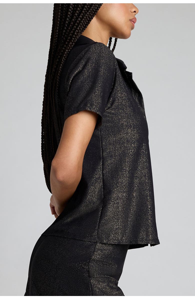 Negative Underwear Disco Short Sleeve Top, Alternate, color, Black